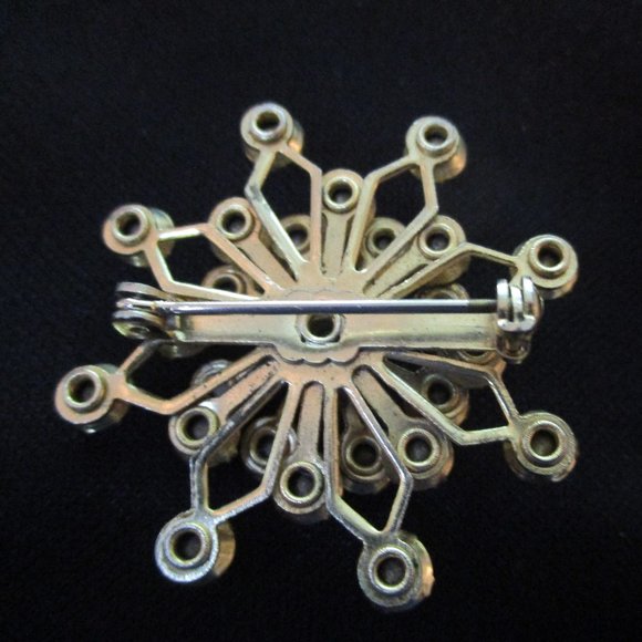 Vintage Aurora Borealis Rhinestone Brooch Earrings - Picture 6 of 6